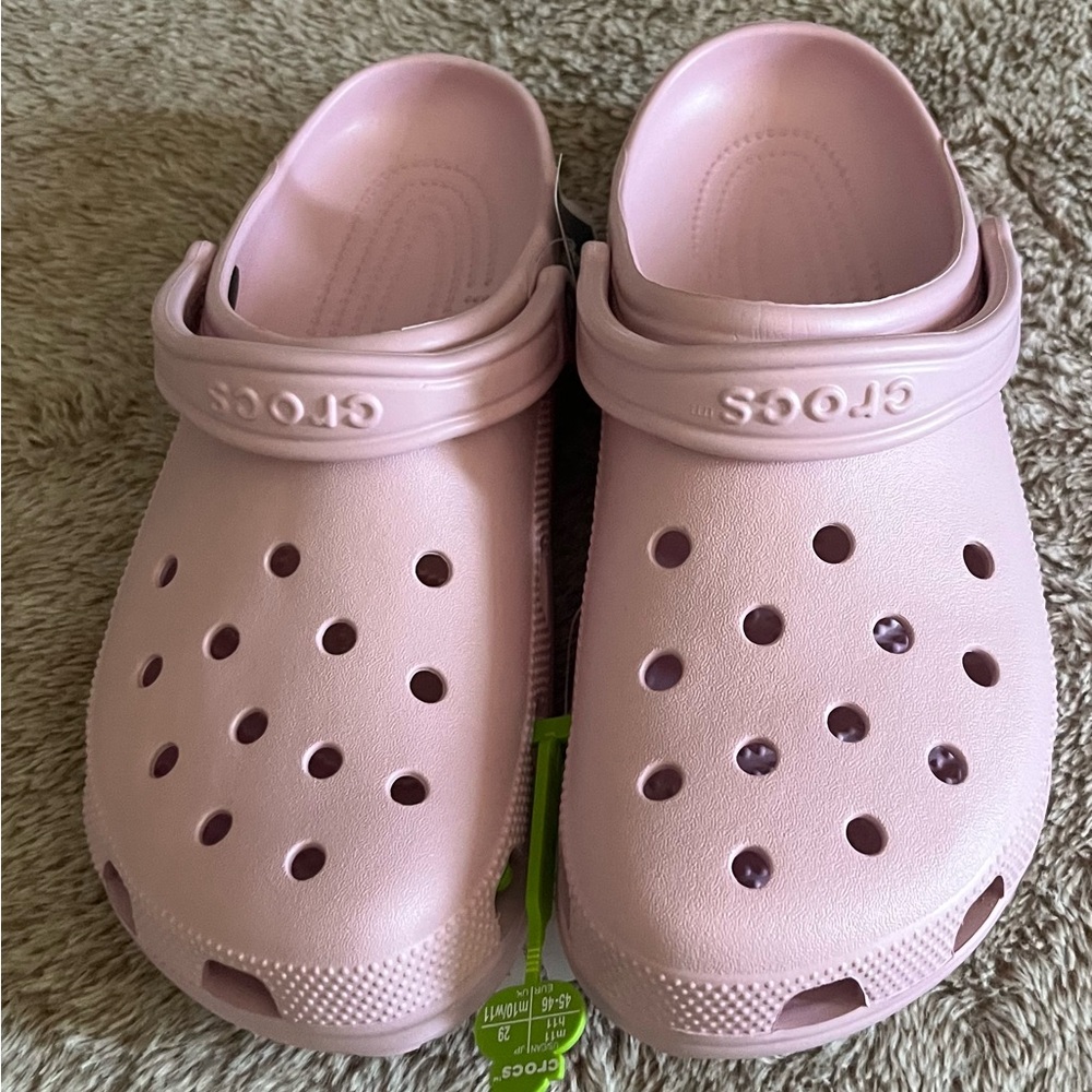 New PINK WOMENS CROC SIZE 11 MENS 10 - Picture 2 of 3